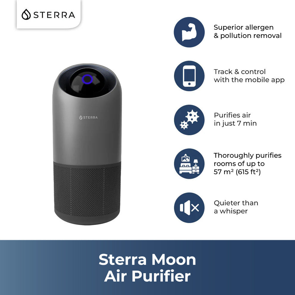 Sterra Moon™ Air Purifier - Space Grey